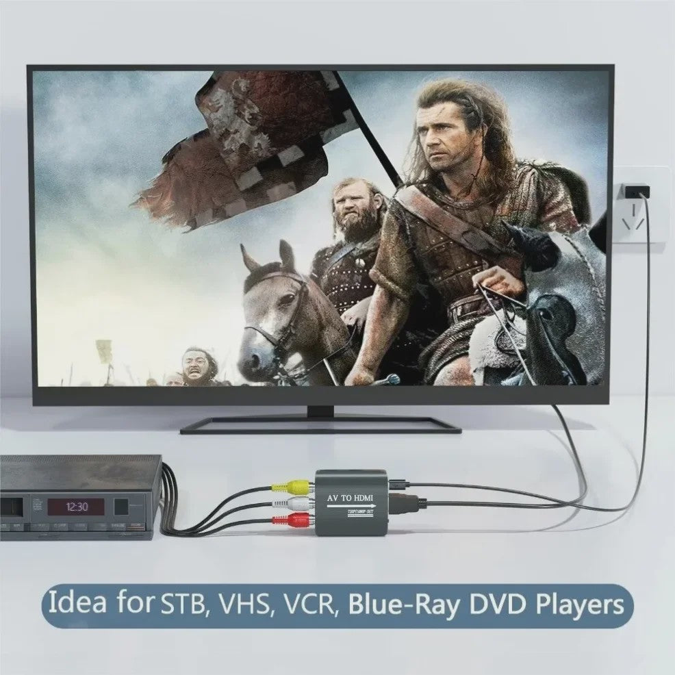 AV naar HDMI Converter 1080P - RCA Composite Adapter met USB Voeding voor Oude Consoles en Apparaten