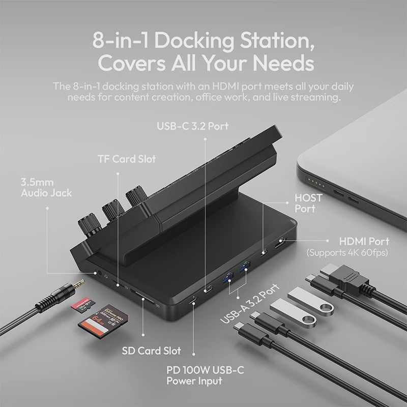 Ulanzi D200X: Alles-in-één Creative Deck Desktop Control Hub voor Video, Foto & Livestreaming