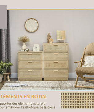Bohemian Commode met 4 Lades - Natuurlijk Design voor Woonkamer & Hal