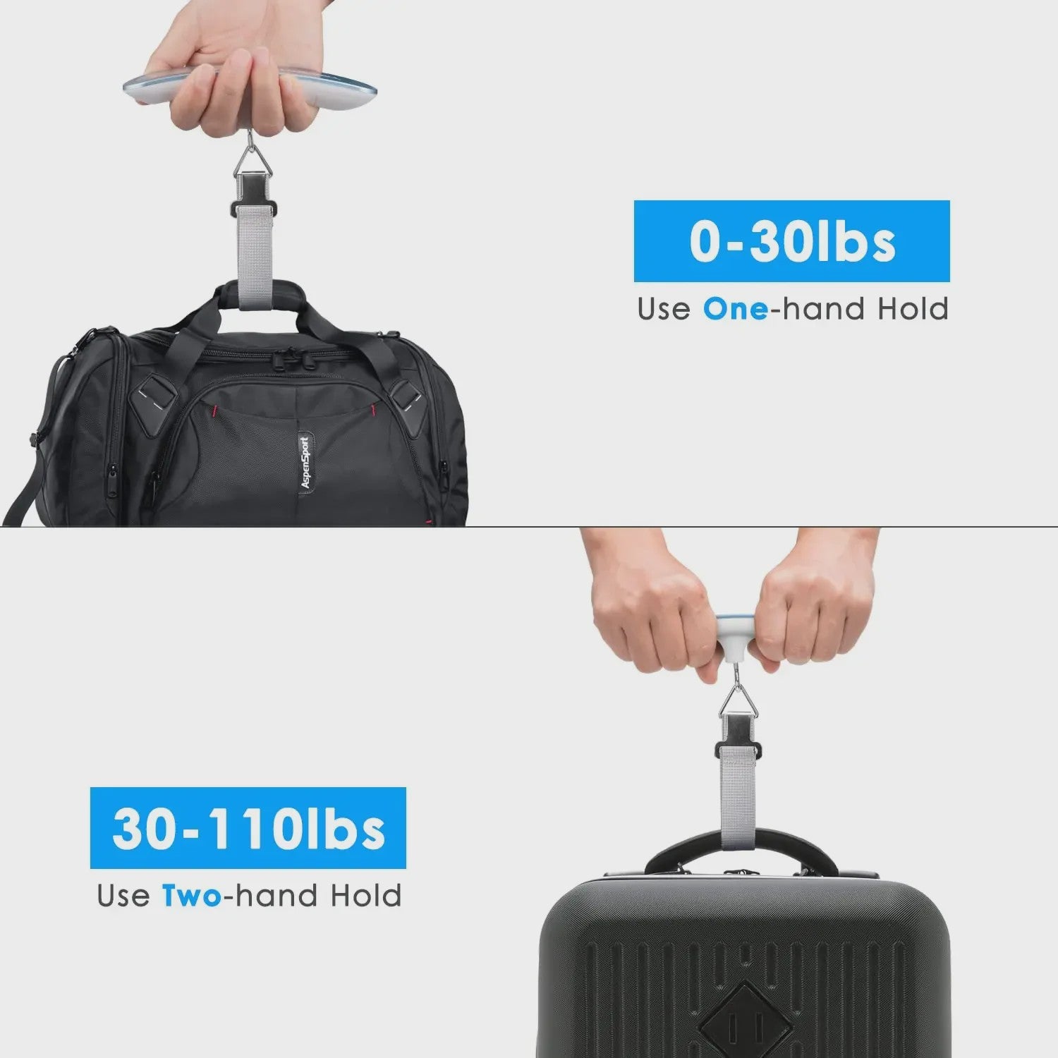 Digitale Bagageweegschaal met Achtergrondverlichting - Max 50kg