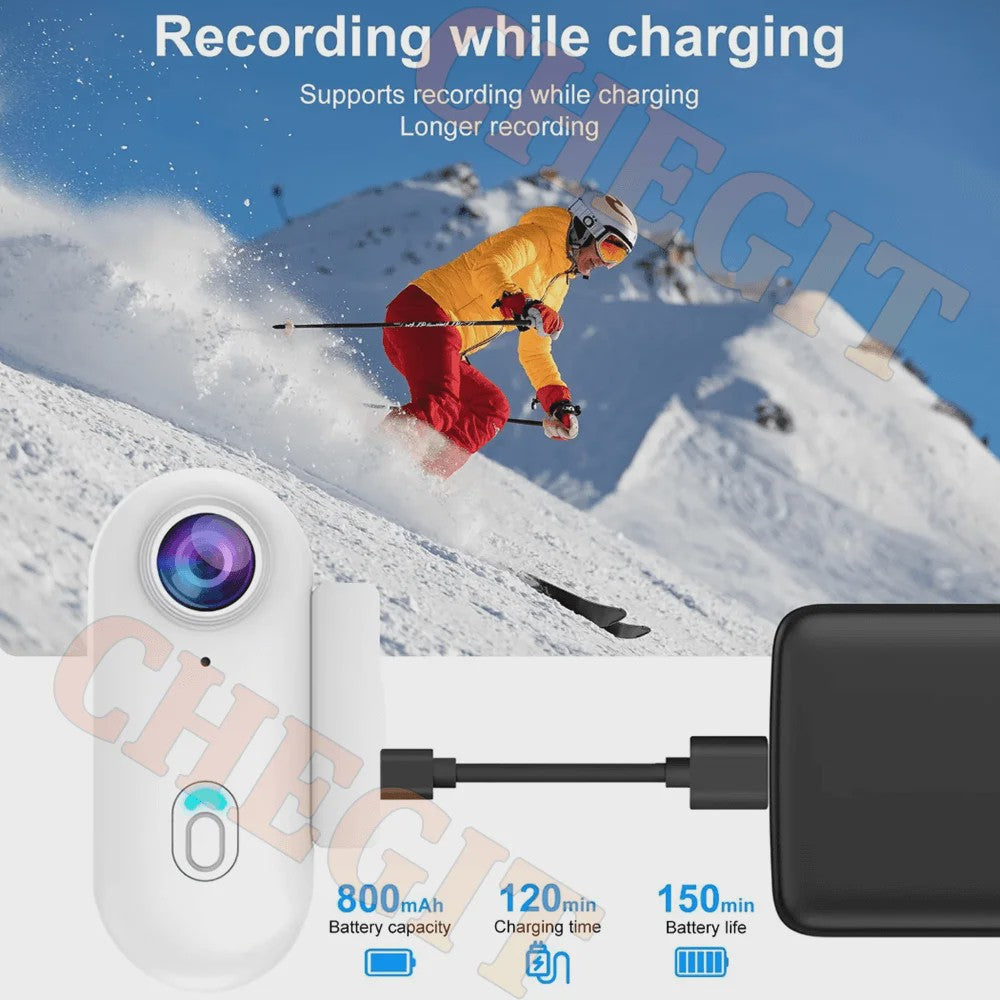 4K Actiecamera Mini - Waterdicht, WiFi, Helm & Fietsmontage