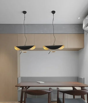 Moderne Lotusblad Hanglamp - LED, Metaal, Goud & Zwart/Wit