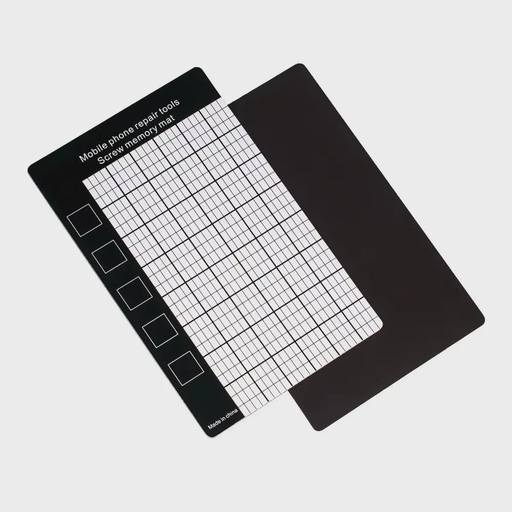 Magnetische Schroefmat voor Telefoonreparatie - 145x90mm Geheugenwerkpad met Maattabel