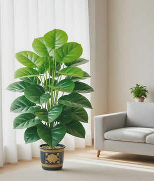 Grote Kunstplant Pothos met 24 Bladeren - 100cm Hoge Nep Groenplant