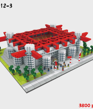 Bouwset Micro Blocks Voetbalstadion - Architectuur Speelgoed voor Volwassenen & Cadeau