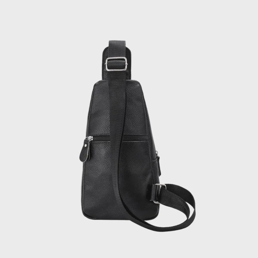 Luxe Leren Borstas Heren - Grote Capaciteit, Zakelijk & Casual Crossbody Tas