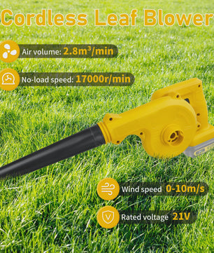 Snoerloze 2-in-1 Bladblazer & Stofzuiger - Krachtig, Draadloos, Compatibel met Dewalt 20V Accu
