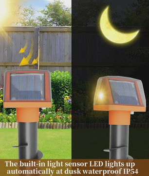 Solar Mollenverjager & Slangenverjager - Geluidsgolf & IP66 Waterdicht