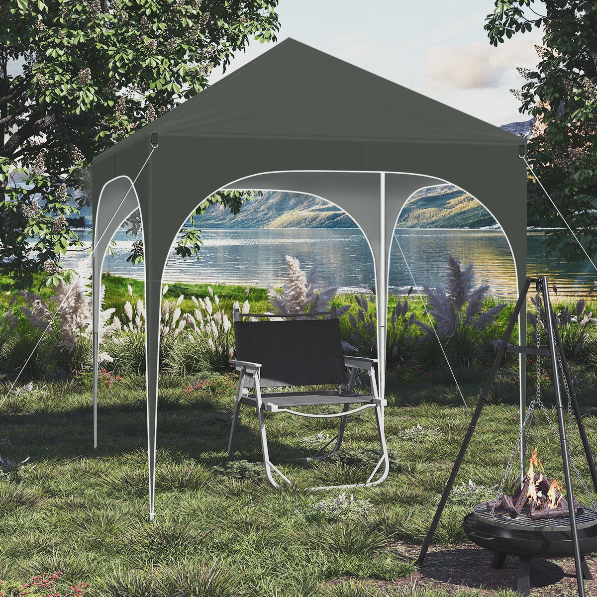 Pop-up Tuinpaviljoen 2x2m met Zijwanden - UV-bescherming & Waterdicht