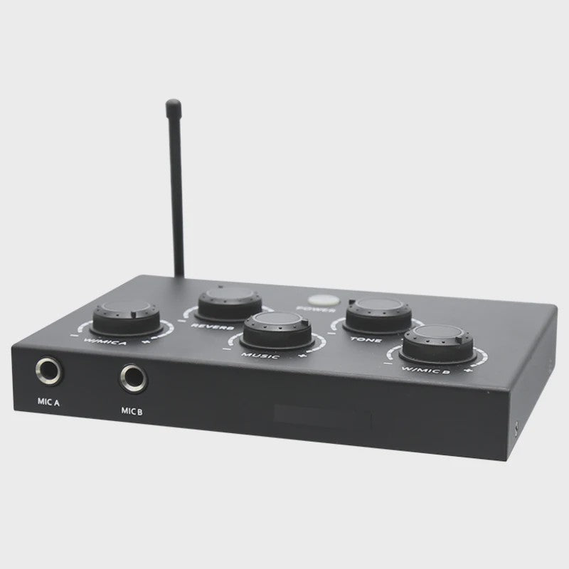 Draadloos UHF Karaoke Microfoon Systeem met Mixer voor Smart TV, PC en Home Theater