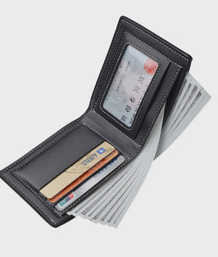 Stijlvolle Heren Portemonnee van PU Leer - Dun, Vouwbaar & Creditcardhouder