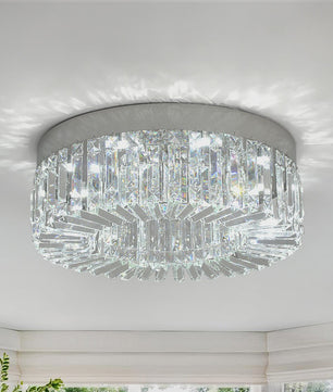 Luxe Kristallen Plafondlamp Goud - Moderne LED Verlichting voor Woonkamer (Ø 40/50cm)