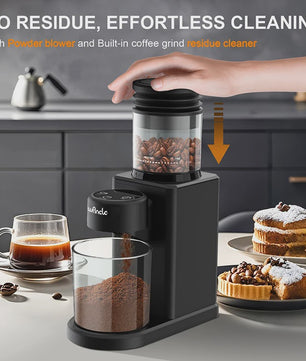 Elektrische Koffiemolen met Conische Braam, 25 Maalgraad Instellingen & Touchscreen