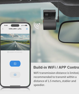 KAWA MINI 3 Dashcam: 2K QHD, Spraakbesturing, WiFi & Nachtzicht
