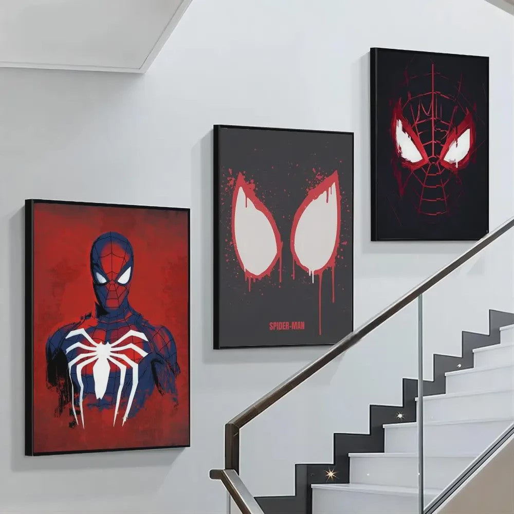 Frameloze Spiderman Poster - Marvel Kunst Print voor Woonkamer, Slaapkamer, Bar