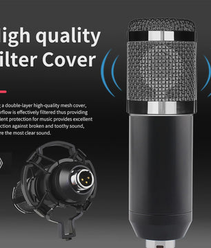 Professionele Livestream Microfoon Kit met Audio Interface, Arm en Popfilter