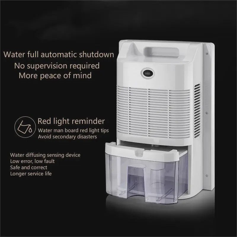 2-in-1 Draagbare Luchtontvochtiger & Luchtreiniger - Stil, Efficiënt voor Huis, Slaapkamer, Keuken, Kelder & Garage