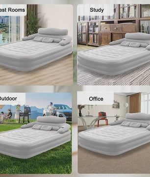 Automatisch Opblaasbaar Luchtbed voor 2 Personen met Ingebouwde Pomp - Extra Dik & Comfortabel voor Binnen & Buiten