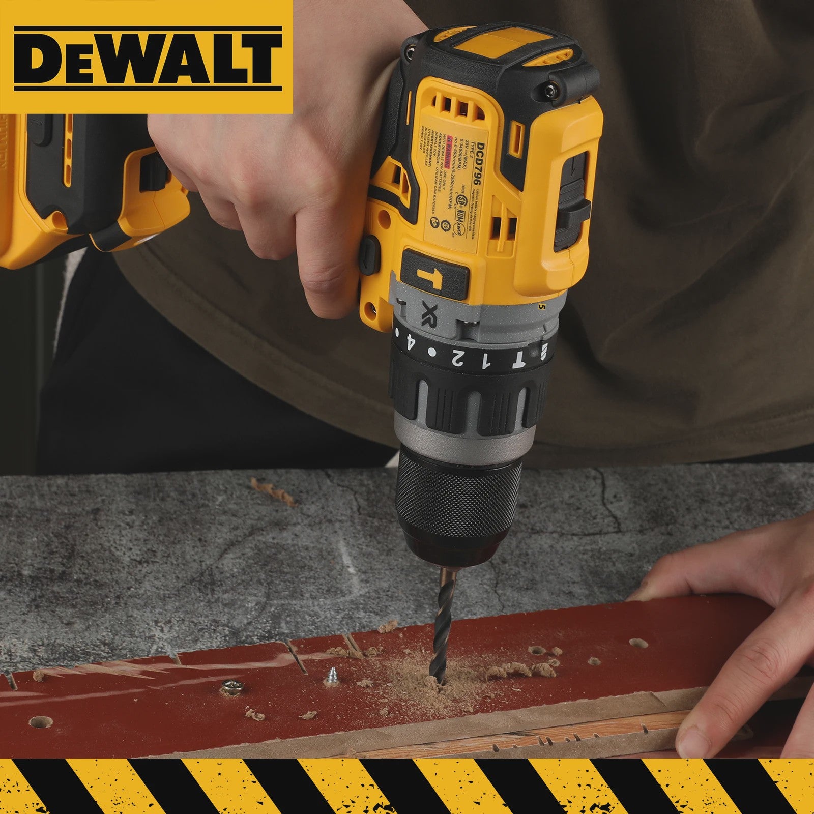 DeWalt DCD796 Brushless Accu Klopboormachine - 20V, 70Nm, Variabele Snelheid