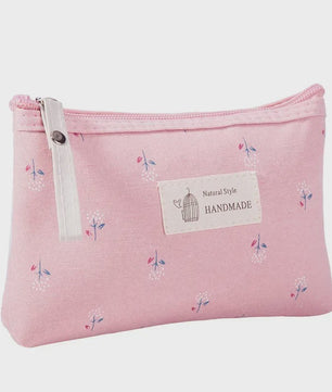 Schattige Canvas Make-up Tas met Stippenprint - Make-up & Toiletartikelen Organizer