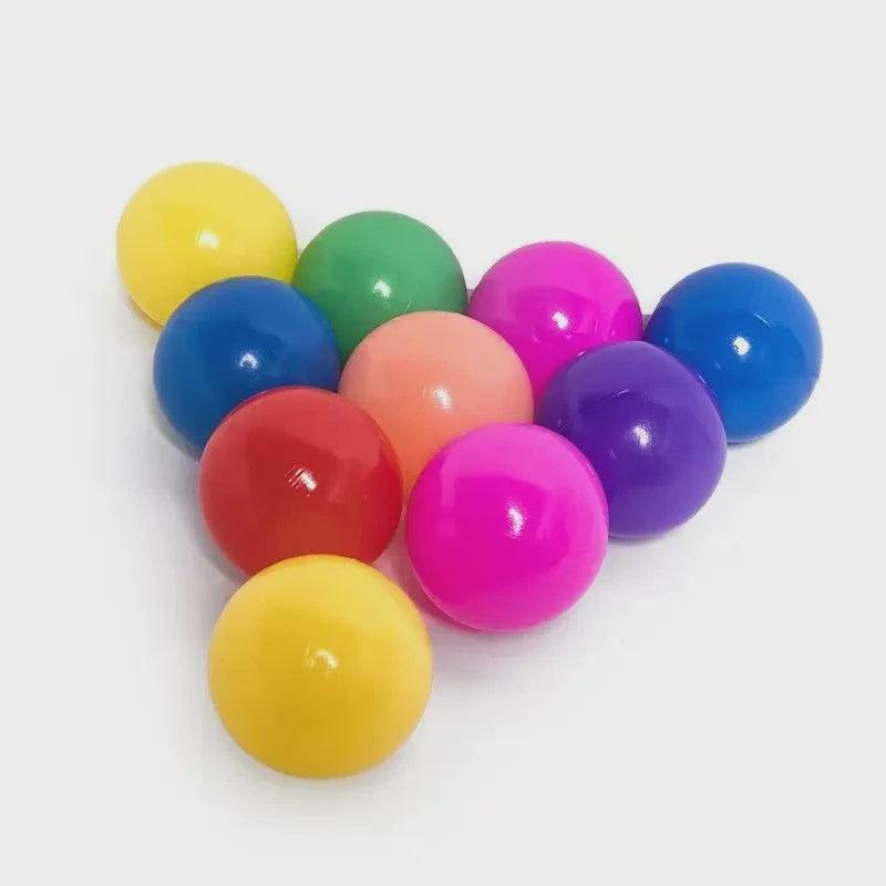 100x Kleurrijke Zachte Ballen voor Zwembad, Speeltent & Ballenbak - Eco-vriendelijk Baby Speelgoed