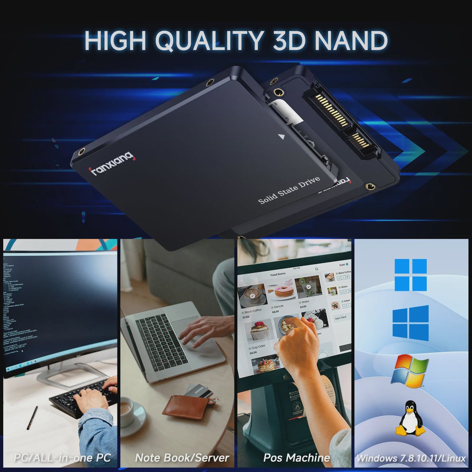 Fanxiang S101Q 2.5" SATA III SSD - Snelle Interne Solid State Drive (512GB - 4TB)