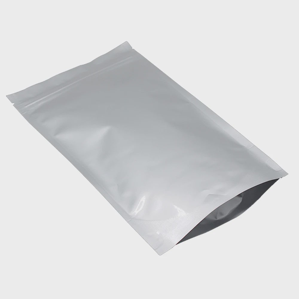 100x Zilveren Mylar Stand-Up Zakjes met Hersluitbare Zip Lock - Ideaal voor Voedselopslag