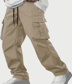 Herfst/Winter Heren Cargo Broek met Multi-Pocket en Tailleband