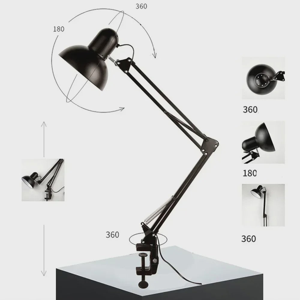 Flexibele LED Bureau Lamp Metaal - Verstelbaar en Opvouwbaar - Ideaal voor Thuiswerk en Lezen