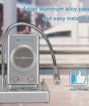 Retekess TW102 Raam Intercom Systeem - 2-Weg Communicatie voor Balie, Bank, Kantoor & Restaurant