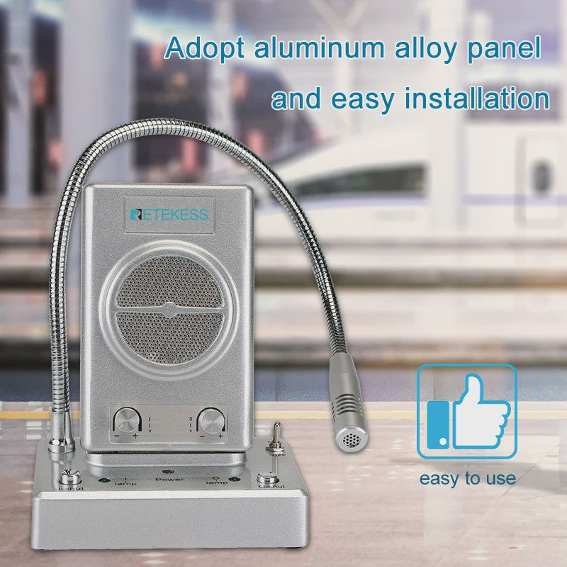 Retekess TW102 Raam Intercom Systeem - 2-Weg Communicatie voor Balie, Bank, Kantoor & Restaurant