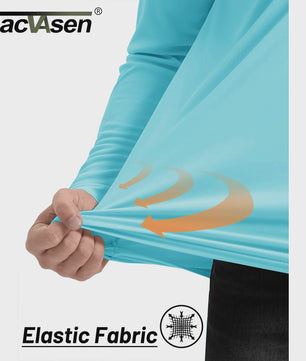 TACVASEN Heren UV Bescherming T-shirt Lange Mouw - UPF50+ Sneldrogend