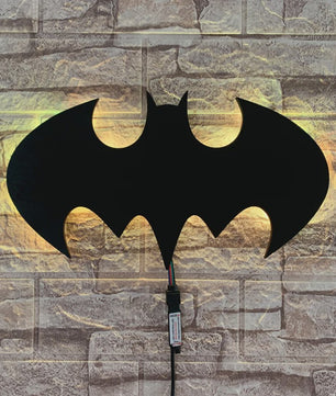 Creatieve 3D LED Wandlamp met Superheld Logo - Sfeervolle Verlichting, USB Aangedreven