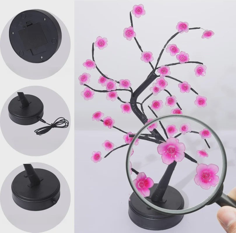 Bloesem Boom Nachtlamp - Sfeervolle LED Decoratie met USB/Batterij & Touch Switch