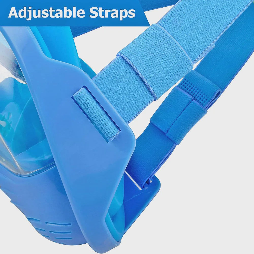 Kinder Volledig Gezicht Snorkelmasker met Camera Mount - Anti-Fog & Anti-Lek