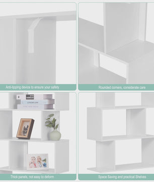 Moderne Boekenkast met 6 Kubussen - Stijlvolle Opbergoplossing voor Woonkamer, Slaapkamer of Kantoor