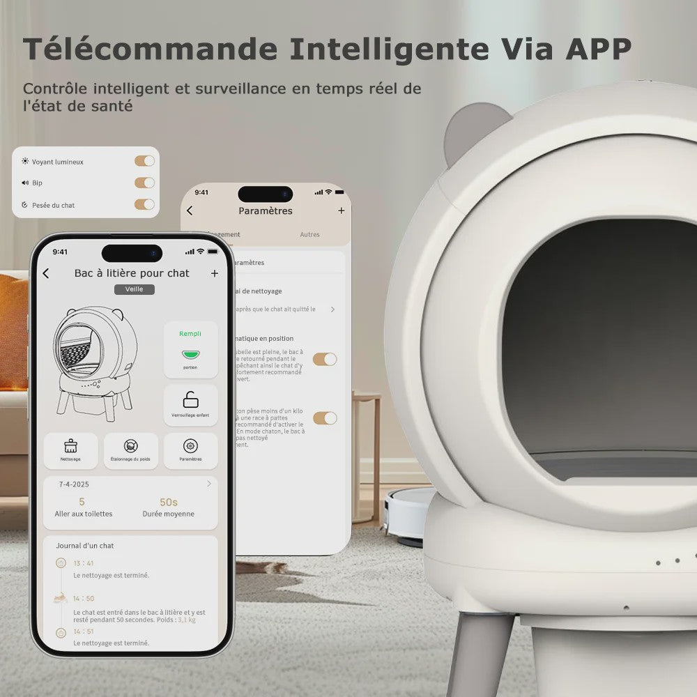 Automatisch Zelfreinigende Kattenbak - Grote Capaciteit, WiFi & App Bediening