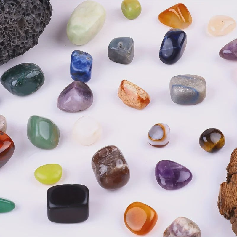 100g Mix Edelstenen Tumblestones - Natuurlijke Gepolijste Kristallen voor Decoratie