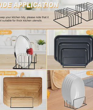 5-laags Keuken Snijplankhouder & Pannendeksel Organizer - Metaal