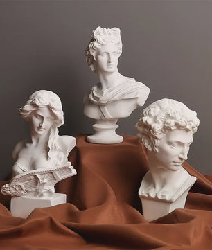 Griekse Mythologie Apollo buste sculptuur van hars - Klassieke God van het Zonlicht