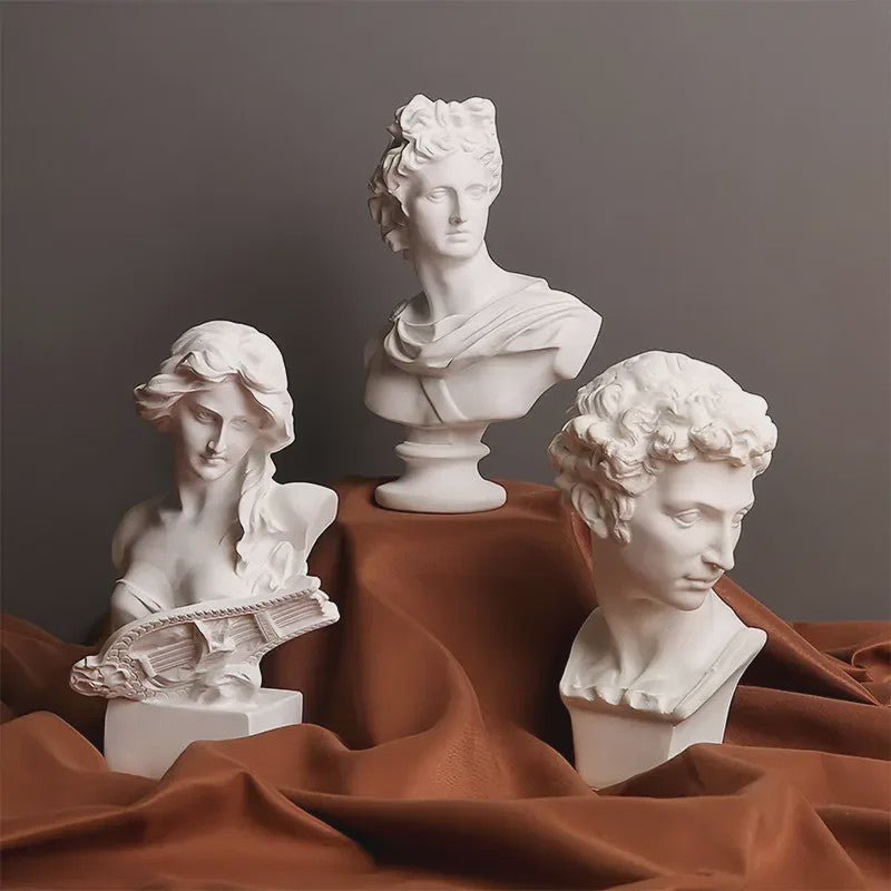Griekse Mythologie Apollo buste sculptuur van hars - Klassieke God van het Zonlicht