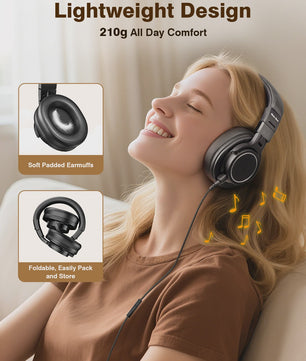 New Bee Studio DJ Koptelefoon met Microfoon - Over-Ear Hi-Res Monitor Headset