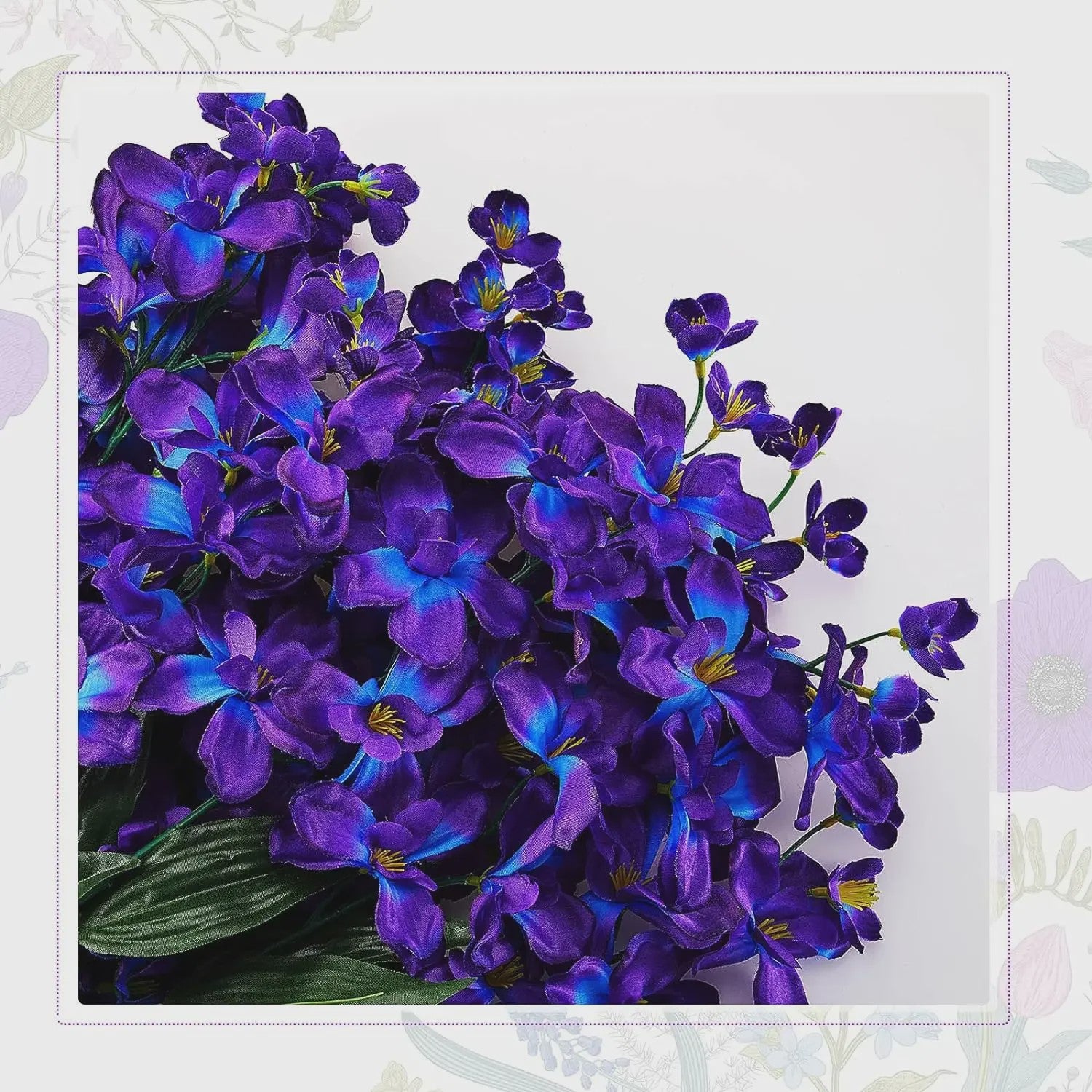 10x Kunstorchidee Stelen Paarsblauw - 27 Inch Zijdebloemen voor Bruiloft & Decoratie