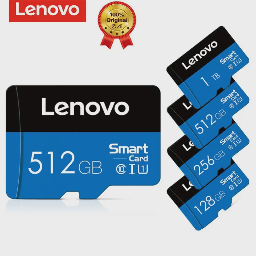 Lenovo Micro SDXC Kaart 1TB - Hoge Snelheid Klasse 10 UHS-I U1 A1 voor 4K Video, Telefoons, Camera's & Drones