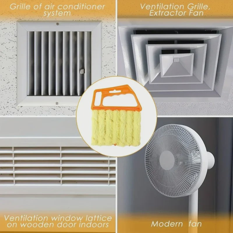 Multifunctionele Raamborstel voor Jaloezieën en Ventilatieroosters - Wasbaar & Verwijderbaar