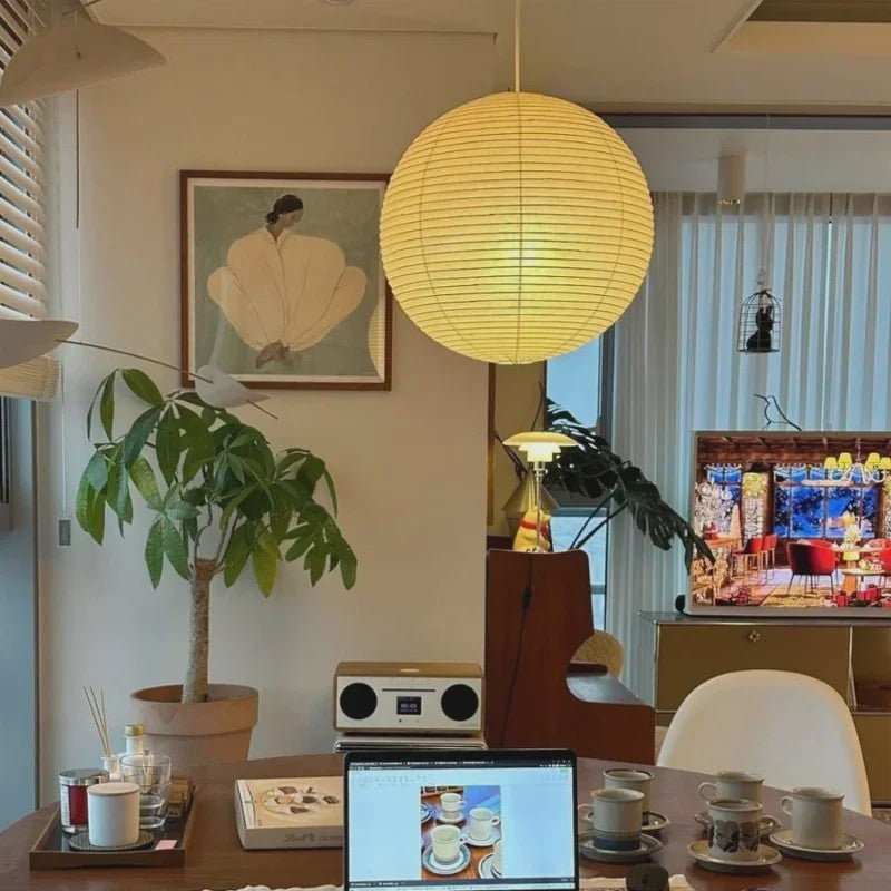 Washi Papier Hanglamp - Sfeervolle Plafondlamp voor Woonkamer & Slaapkamer
