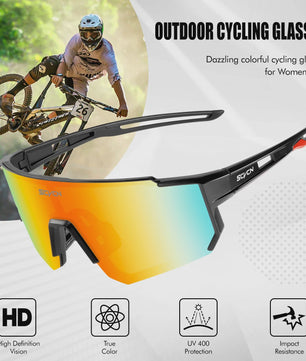 SCVCN Fietsbril Sport Zonnebril UV400 - Wielrennen, MTB, Outdoor