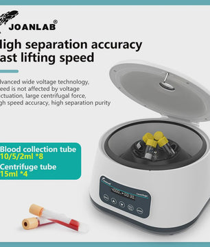 JOANLAB Digitale Laboratorium Centrifuge voor PRP en Bloedbuizen (500-4000rpm)