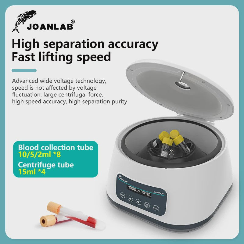 JOANLAB Digitale Laboratorium Centrifuge voor PRP en Bloedbuizen (500-4000rpm)