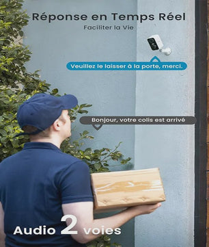 Set van 2 ieGeek 2K Draadloze WiFi Beveiligingscamera's met Batterij, Kleuren Nachtzicht, AI & PIR Bewegingsdetectie - Buiten/Binnen